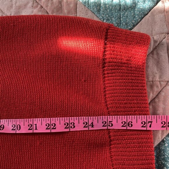 Vintage Patagonia Wool 1/2 Zip Sweater Mens M Ski Snow 80s 90s Red Winter - Picture 6 of 11